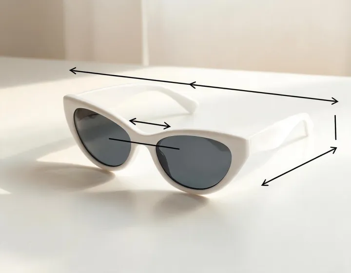 White cat eye sunglasses samples prepared for quote comparison